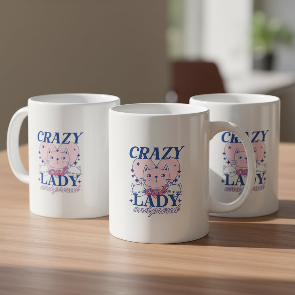 "CRAZY CAT LADY" TASSE