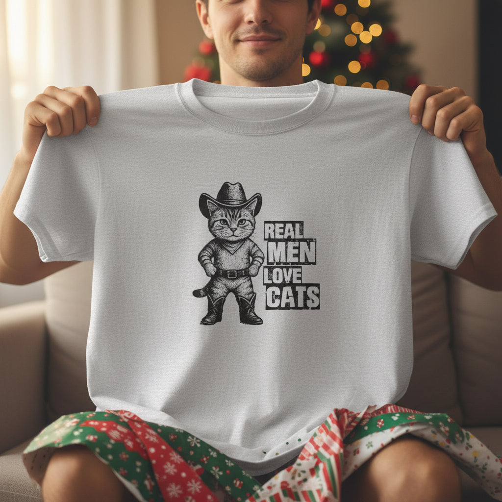 "REAL MEN LOVE CATS" T-SHIRT