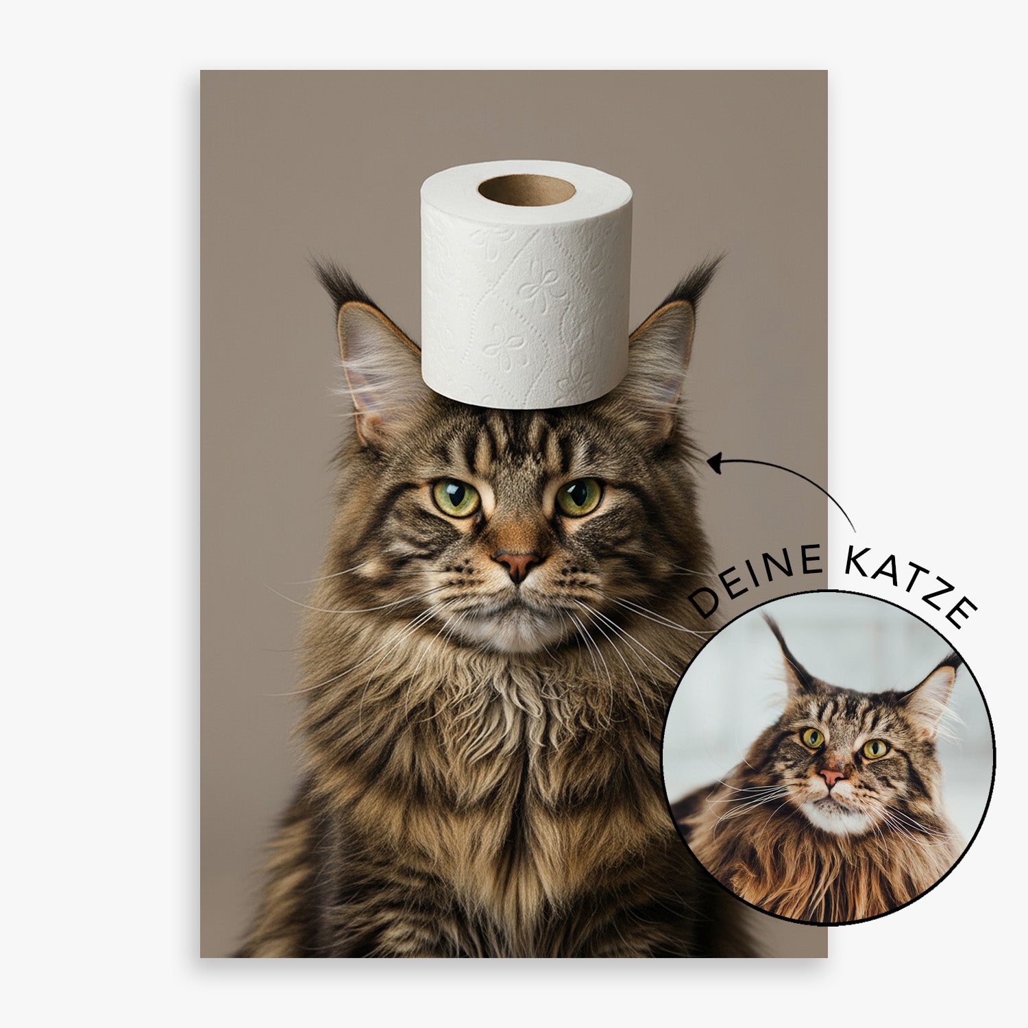 "KATZE MIT KLOPAPIER" POSTER