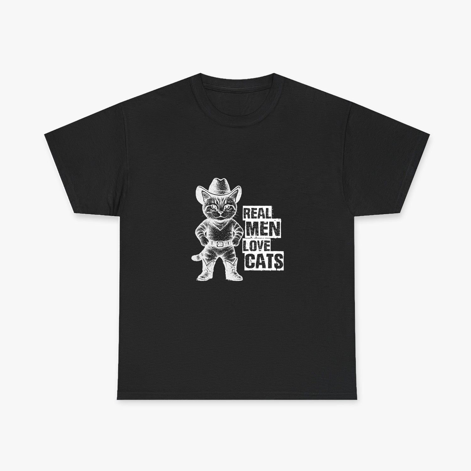 "REAL MEN LOVE CATS" T-SHIRT