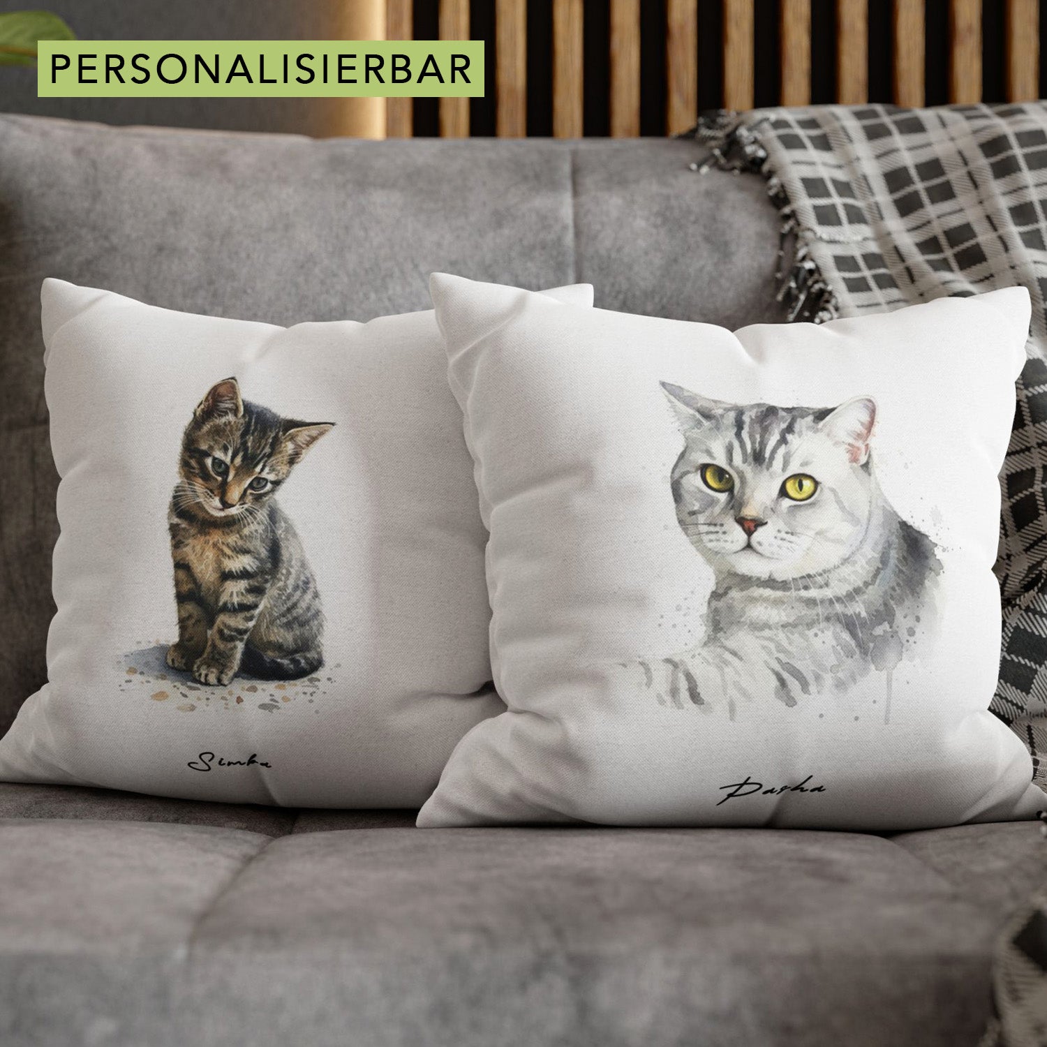 "AQUARELL PORTRAIT" KISSENBEZUG