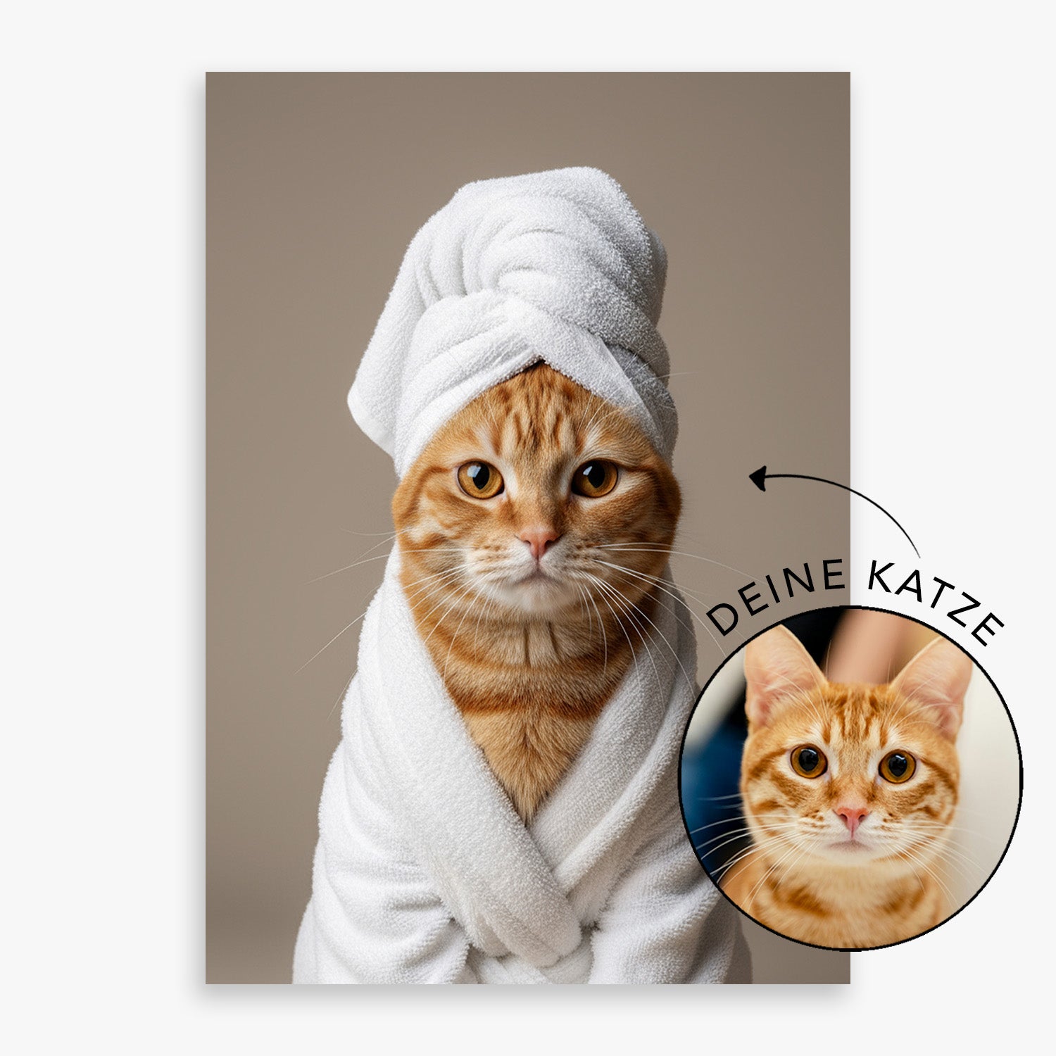 "KATZE MIT HANDTUCH" POSTER