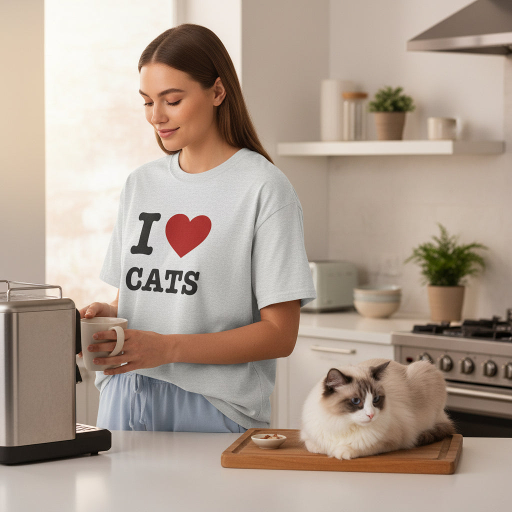 "I LOVE CATS" T-SHIRT