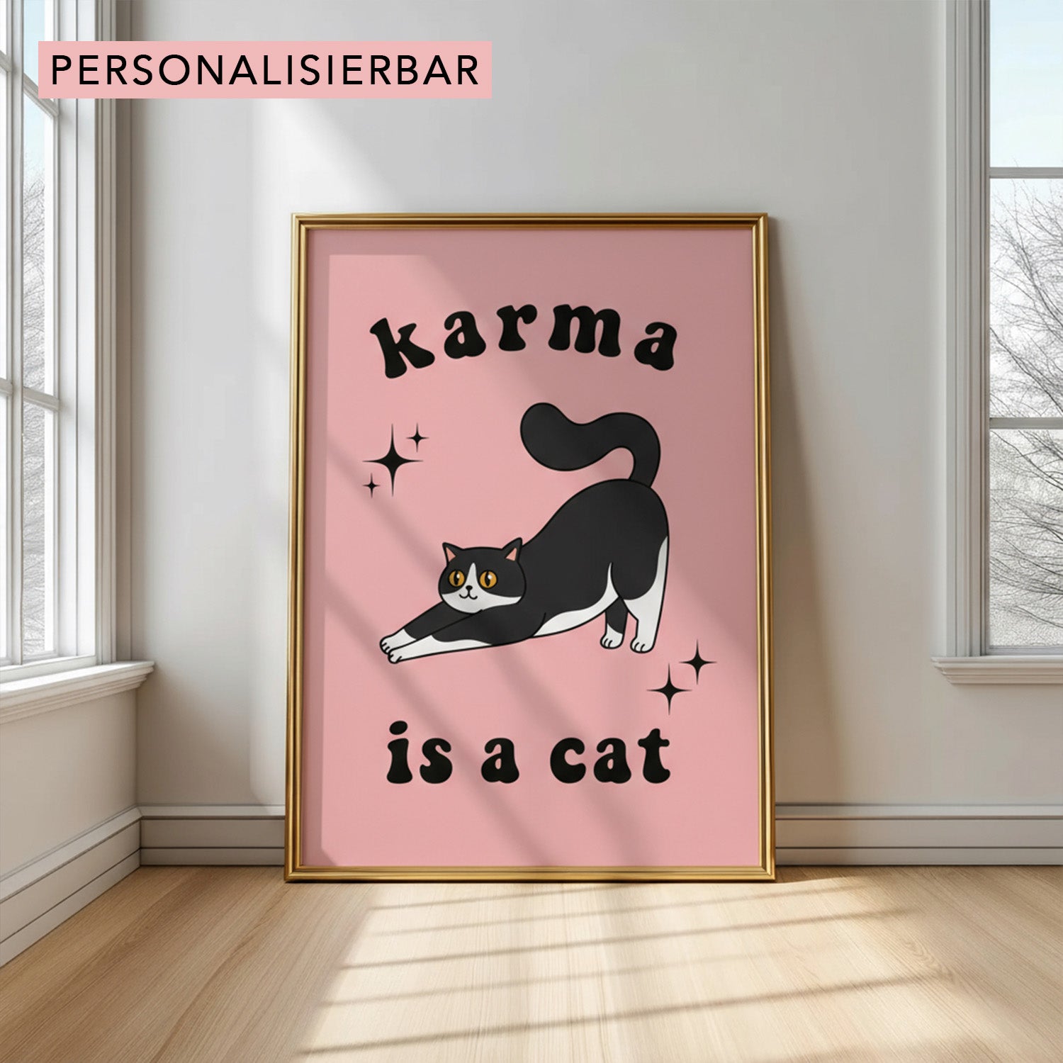 "KARMA IS A CAT" POSTER