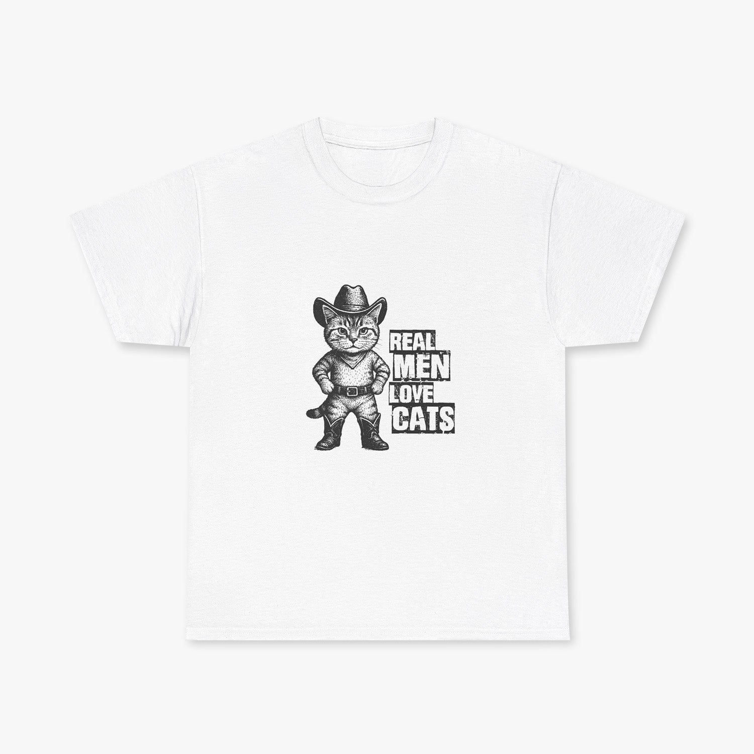 "REAL MEN LOVE CATS" T-SHIRT
