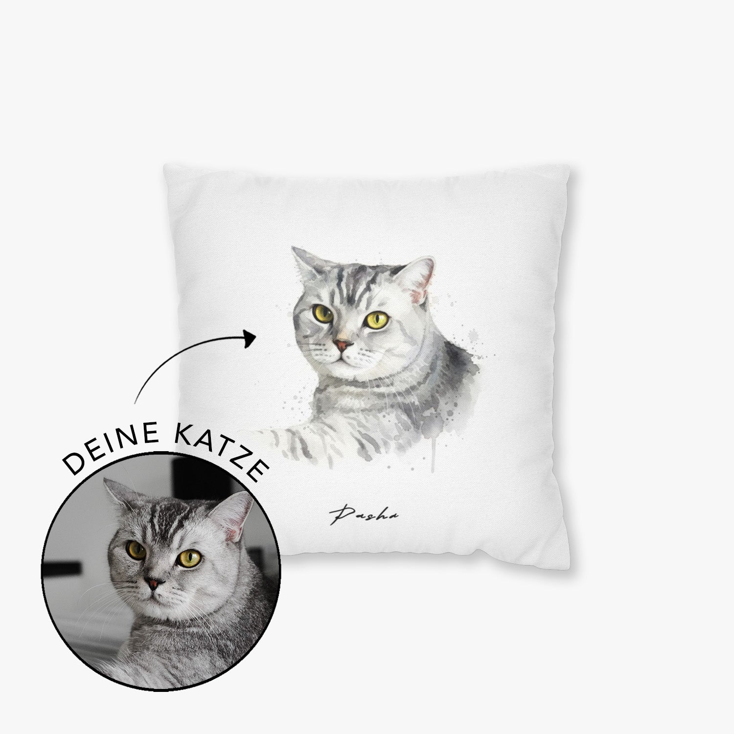 "AQUARELL PORTRAIT" KISSENBEZUG